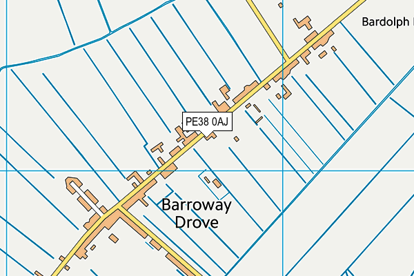 PE38 0AJ map - OS VectorMap District (Ordnance Survey)