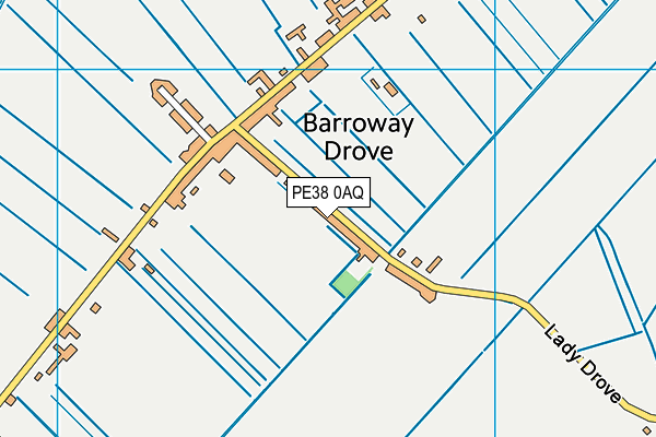 PE38 0AQ map - OS VectorMap District (Ordnance Survey)