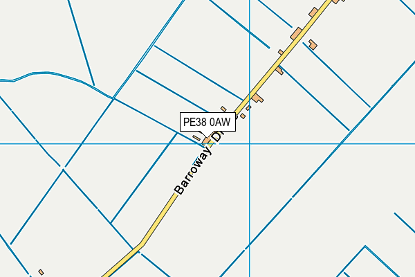 PE38 0AW map - OS VectorMap District (Ordnance Survey) PE38 0AW map - OS VectorMap District (Ordnance Survey)