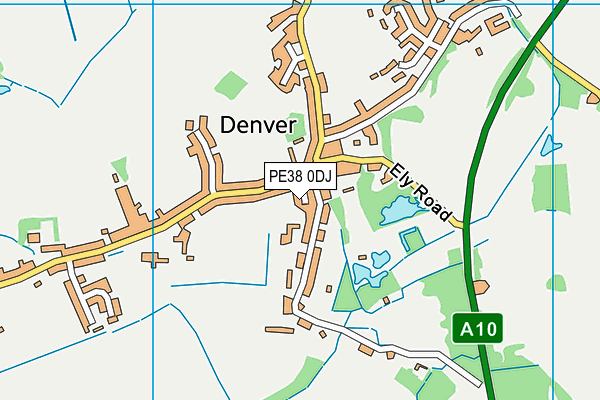 PE38 0DJ map - OS VectorMap District (Ordnance Survey) PE38 0DJ map - OS VectorMap District (Ordnance Survey)