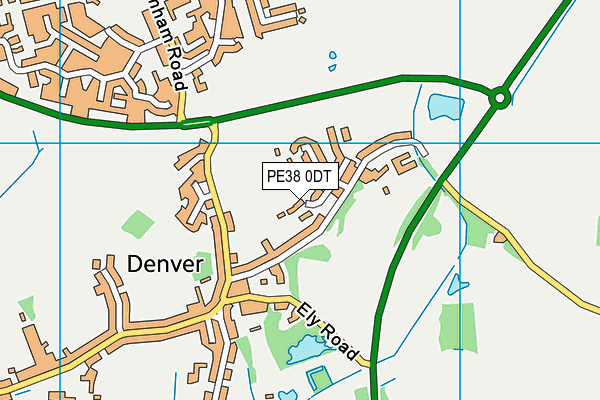 PE38 0DT map - OS VectorMap District (Ordnance Survey) PE38 0DT map - OS VectorMap District (Ordnance Survey)