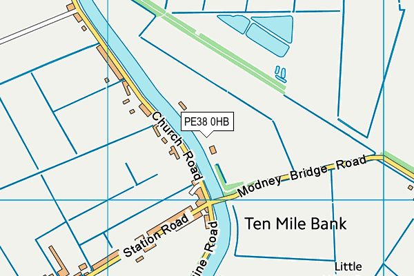 PE38 0HB map - OS VectorMap District (Ordnance Survey) PE38 0HB map - OS VectorMap District (Ordnance Survey)