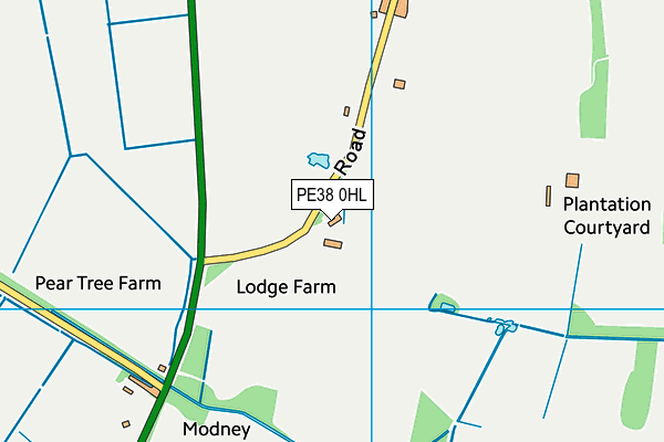 PE38 0HL map - OS VectorMap District (Ordnance Survey) PE38 0HL map - OS VectorMap District (Ordnance Survey)