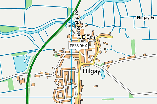 PE38 0HX map - OS VectorMap District (Ordnance Survey)