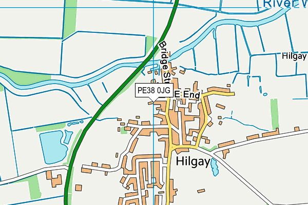 PE38 0JG map - OS VectorMap District (Ordnance Survey)