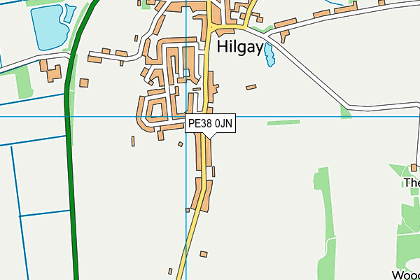PE38 0JN map - OS VectorMap District (Ordnance Survey)
