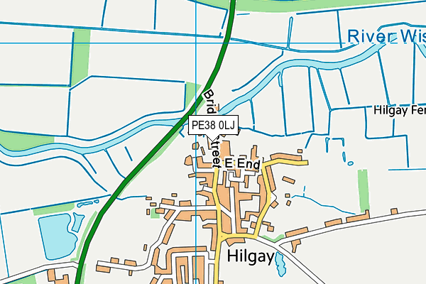 PE38 0LJ map - OS VectorMap District (Ordnance Survey) PE38 0LJ map - OS VectorMap District (Ordnance Survey)