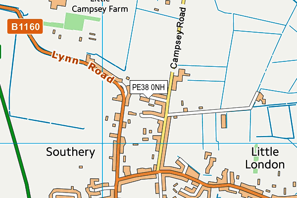 PE38 0NH map - OS VectorMap District (Ordnance Survey) PE38 0NH map - OS VectorMap District (Ordnance Survey)
