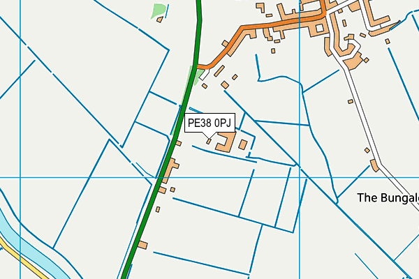 PE38 0PJ map - OS VectorMap District (Ordnance Survey) PE38 0PJ map - OS VectorMap District (Ordnance Survey)