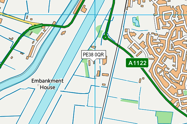 PE38 0QR map - OS VectorMap District (Ordnance Survey)