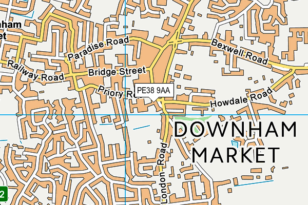 PE38 9AA map - OS VectorMap District (Ordnance Survey) PE38 9AA map - OS VectorMap District (Ordnance Survey)