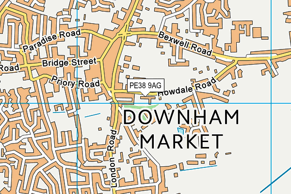PE38 9AG map - OS VectorMap District (Ordnance Survey) PE38 9AG map - OS VectorMap District (Ordnance Survey)