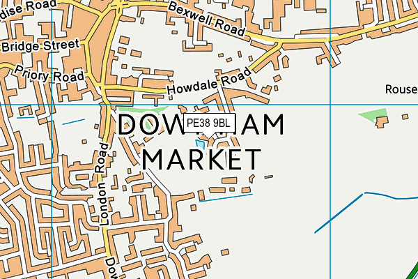 PE38 9BL map - OS VectorMap District (Ordnance Survey) PE38 9BL map - OS VectorMap District (Ordnance Survey)