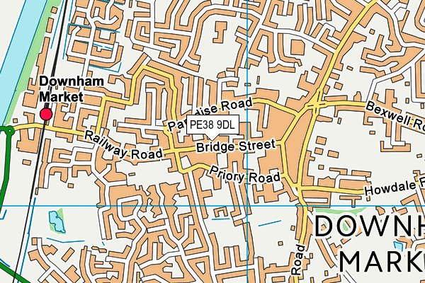 PE38 9DL map - OS VectorMap District (Ordnance Survey) PE38 9DL map - OS VectorMap District (Ordnance Survey)