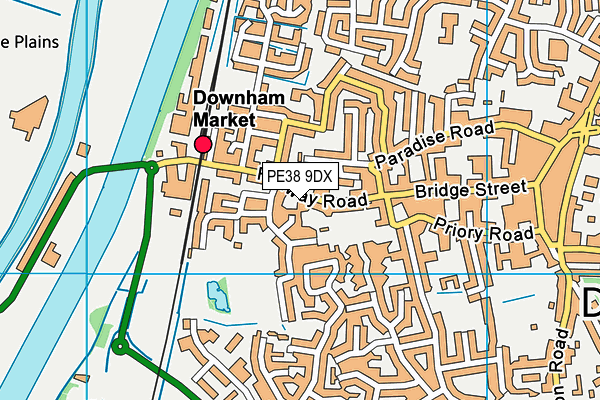 PE38 9DX map - OS VectorMap District (Ordnance Survey) PE38 9DX map - OS VectorMap District (Ordnance Survey)