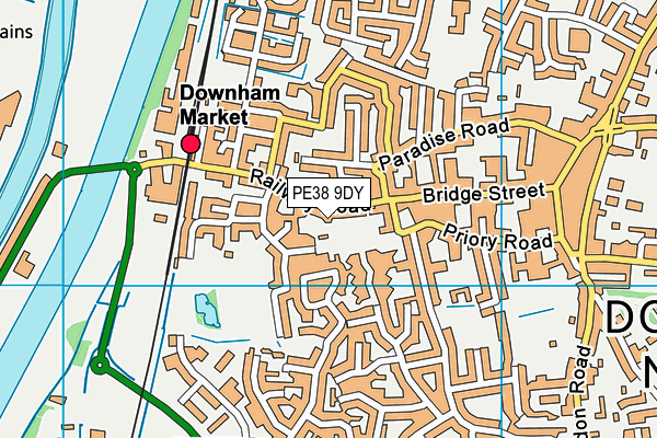 PE38 9DY map - OS VectorMap District (Ordnance Survey) PE38 9DY map - OS VectorMap District (Ordnance Survey)