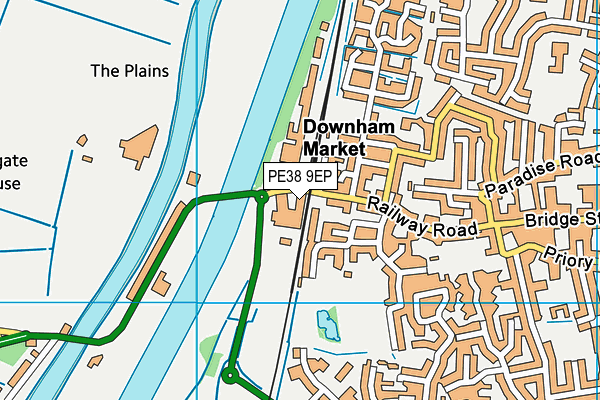 PE38 9EP map - OS VectorMap District (Ordnance Survey) PE38 9EP map - OS VectorMap District (Ordnance Survey)