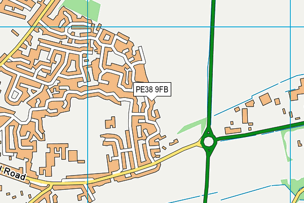 PE38 9FB map - OS VectorMap District (Ordnance Survey) PE38 9FB map - OS VectorMap District (Ordnance Survey)