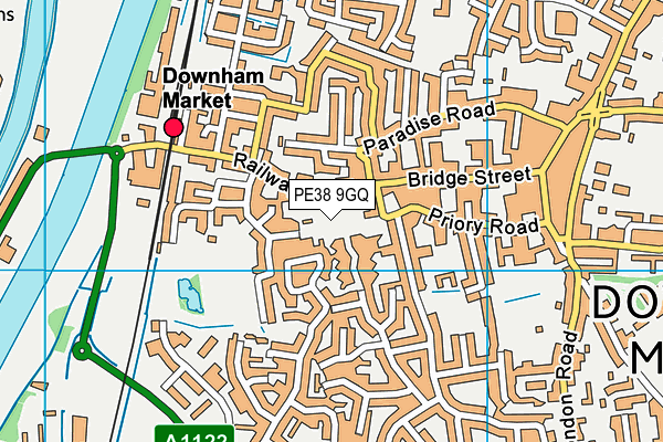 PE38 9GQ map - OS VectorMap District (Ordnance Survey) PE38 9GQ map - OS VectorMap District (Ordnance Survey)