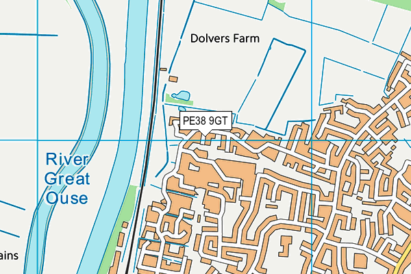 PE38 9GT map - OS VectorMap District (Ordnance Survey) PE38 9GT map - OS VectorMap District (Ordnance Survey)