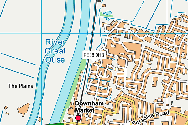 PE38 9HB map - OS VectorMap District (Ordnance Survey) PE38 9HB map - OS VectorMap District (Ordnance Survey)
