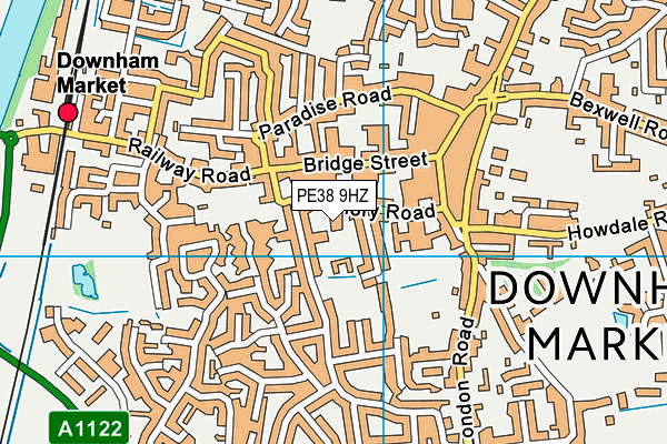 PE38 9HZ map - OS VectorMap District (Ordnance Survey) PE38 9HZ map - OS VectorMap District (Ordnance Survey)