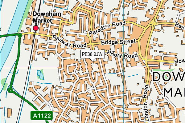 PE38 9JW map - OS VectorMap District (Ordnance Survey) PE38 9JW map - OS VectorMap District (Ordnance Survey)