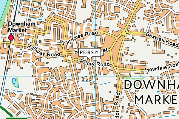 PE38 9JY map - OS VectorMap District (Ordnance Survey) PE38 9JY map - OS VectorMap District (Ordnance Survey)