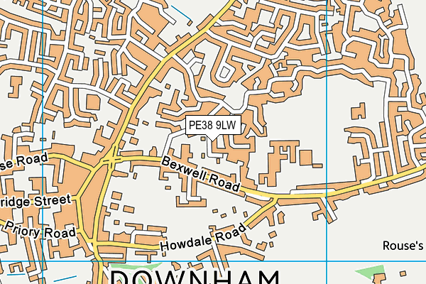 PE38 9LW map - OS VectorMap District (Ordnance Survey) PE38 9LW map - OS VectorMap District (Ordnance Survey)