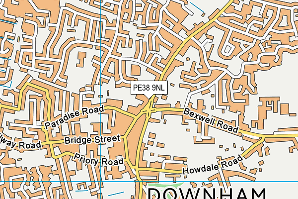 PE38 9NL map - OS VectorMap District (Ordnance Survey) PE38 9NL map - OS VectorMap District (Ordnance Survey)