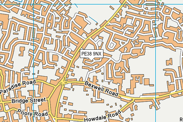 PE38 9NX map - OS VectorMap District (Ordnance Survey) PE38 9NX map - OS VectorMap District (Ordnance Survey)