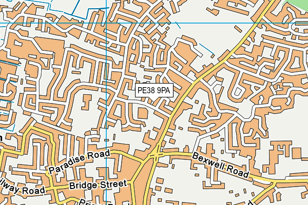 PE38 9PA map - OS VectorMap District (Ordnance Survey) PE38 9PA map - OS VectorMap District (Ordnance Survey)