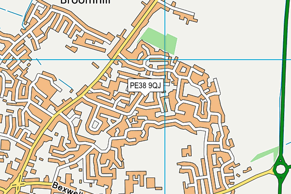 PE38 9QJ map - OS VectorMap District (Ordnance Survey) PE38 9QJ map - OS VectorMap District (Ordnance Survey)