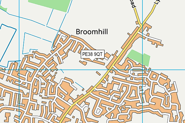 PE38 9QT map - OS VectorMap District (Ordnance Survey) PE38 9QT map - OS VectorMap District (Ordnance Survey)
