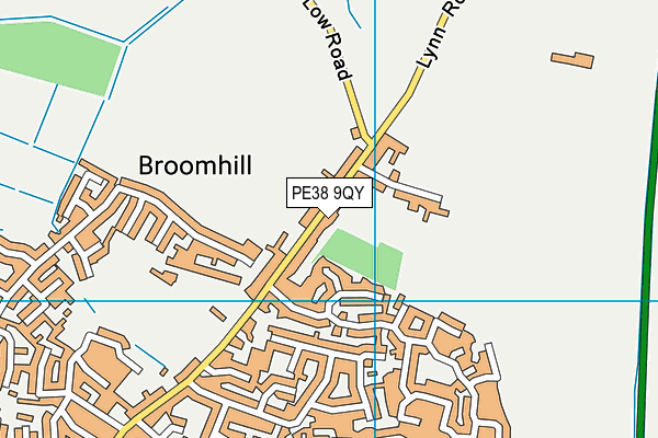 PE38 9QY map - OS VectorMap District (Ordnance Survey) PE38 9QY map - OS VectorMap District (Ordnance Survey)