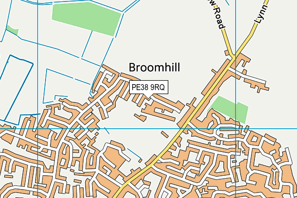 PE38 9RQ map - OS VectorMap District (Ordnance Survey)