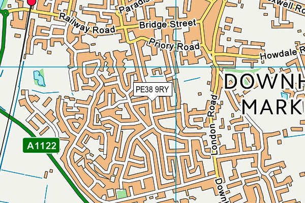 PE38 9RY map - OS VectorMap District (Ordnance Survey) PE38 9RY map - OS VectorMap District (Ordnance Survey)