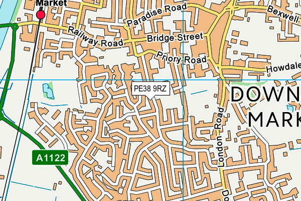 PE38 9RZ map - OS VectorMap District (Ordnance Survey) PE38 9RZ map - OS VectorMap District (Ordnance Survey)