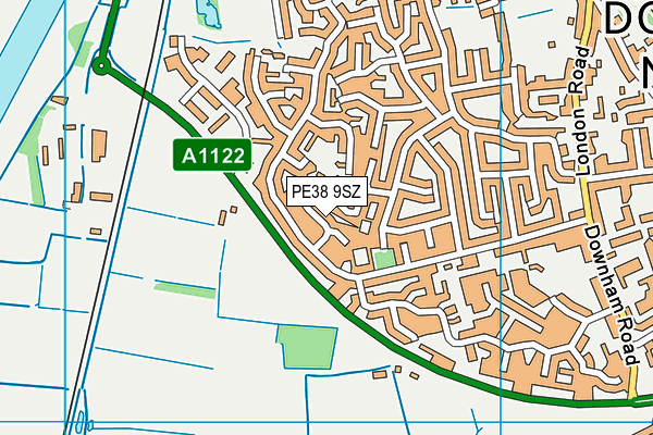 PE38 9SZ map - OS VectorMap District (Ordnance Survey) PE38 9SZ map - OS VectorMap District (Ordnance Survey)