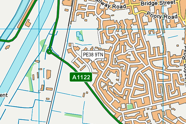 PE38 9TN map - OS VectorMap District (Ordnance Survey) PE38 9TN map - OS VectorMap District (Ordnance Survey)