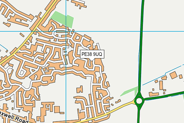 PE38 9UQ map - OS VectorMap District (Ordnance Survey) PE38 9UQ map - OS VectorMap District (Ordnance Survey)