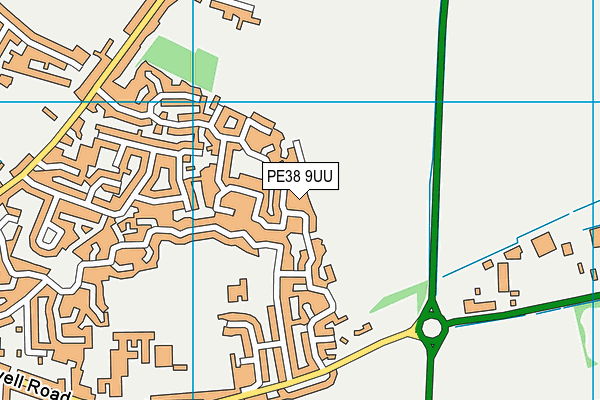 PE38 9UU map - OS VectorMap District (Ordnance Survey) PE38 9UU map - OS VectorMap District (Ordnance Survey)