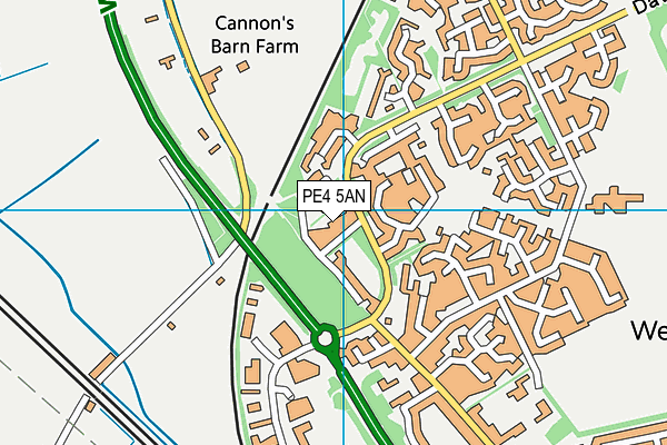 PE4 5AN map - OS VectorMap District (Ordnance Survey) PE4 5AN map - OS VectorMap District (Ordnance Survey)
