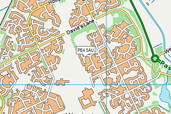 PE4 5AU map - OS VectorMap District (Ordnance Survey) PE4 5AU map - OS VectorMap District (Ordnance Survey)