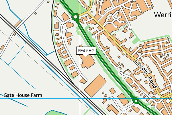 PE4 5HG map - OS VectorMap District (Ordnance Survey) PE4 5HG map - OS VectorMap District (Ordnance Survey)
