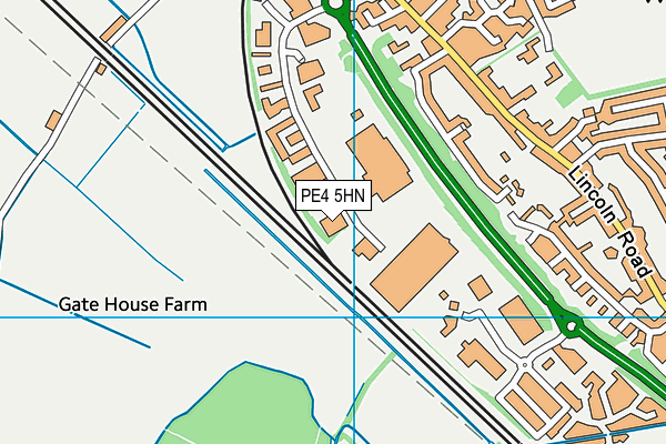 PE4 5HN map - OS VectorMap District (Ordnance Survey) PE4 5HN map - OS VectorMap District (Ordnance Survey)