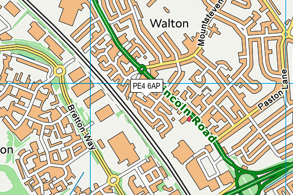 PE4 6AP map - OS VectorMap District (Ordnance Survey) PE4 6AP map - OS VectorMap District (Ordnance Survey)