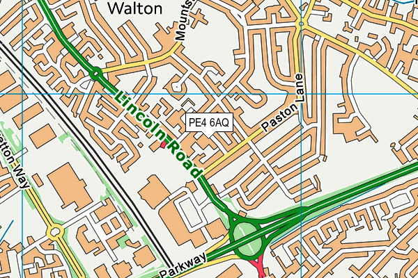 PE4 6AQ map - OS VectorMap District (Ordnance Survey) PE4 6AQ map - OS VectorMap District (Ordnance Survey)