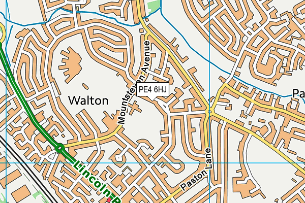 PE4 6HJ map - OS VectorMap District (Ordnance Survey)