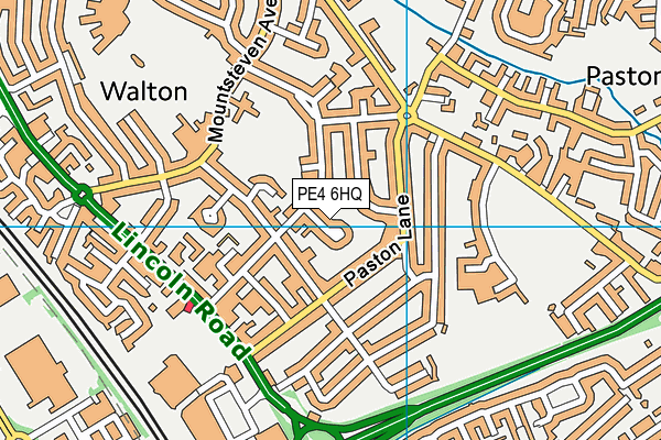 PE4 6HQ map - OS VectorMap District (Ordnance Survey)